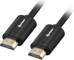 Sharkoon HDMI 2.0 HDMI male - HDMI male 5m Μαύρο