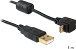 DeLock Unghi (90°) USB 2.0 spre micro USB Cablu Negru 1m (83148) 1buc