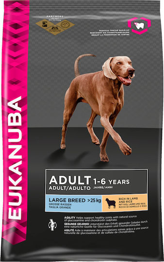 Eukanuba Adult Large Breed 12kg Ξηρά Τροφή χωρίς Γλουτένη για Ενήλικους Σκύλους Μεγαλόσωμων Φυλών με Ρύζι και Αρνί
