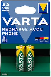 Varta Rechargeable Accu Презареждащи батерии AA Ni-MH 1600mAh 1.2V 2бр Varta Rechargeable Accu Презареждащи батерии AA Ni-MH 1600mAh 1.2V 2бр