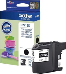 Brother LC221 Original InkJet Druckerpatrone Schwarz (LC-221BK)