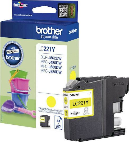 Brother LC221 Original InkJet Printer Ink Yellow (LC-221Y)