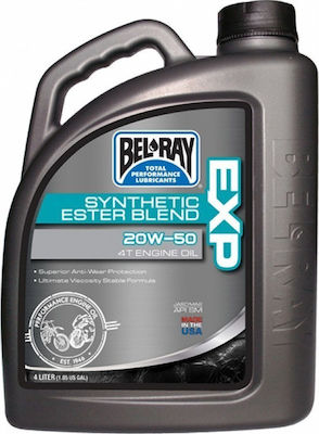 Bel-Ray EXP Synthetic Ester Blend 4T Synthetic 20W-50 4-Stroke Motorcycle Motor Oil 4lt