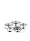 Blaumann Set de vase de gătit din oțel inoxidabil Argint cu strat antiaderent BL-1637 10buc