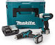 Makita CLX202AJ Σετ Κρουστικό Δραπανοκατσάβιδο & Παλμικό Κατσαβίδι 10.8V με 2 Μπαταρίες 2Ah και Θήκη