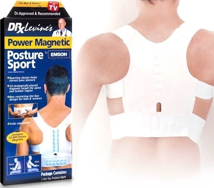 Posture support power outlet magnetic