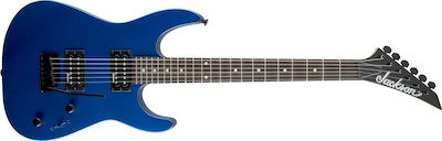 Jackson JS11 Dinky Metallic Blue Elektrische Gitarre und HH Pickup-Anordnung in Blau Farbe