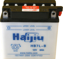 HaiJiu Open Type Motorcycle Battery BB7L-B 80A with Capacity 8Ah HaiJiu Open Type Motorcycle Battery BB7L-B 80A with Capacity 8Ah
