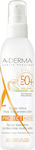 A-Derma Αδιάβροχο Παιδικό Αντηλιακό Spray SPF50+ 200ml