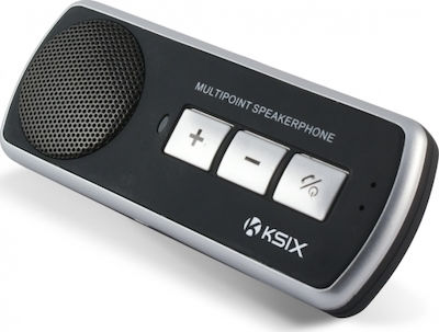 Ksix Bluetooth Αυτοκινήτου Drive & Speak Hands Free για το Αλεξήλιο (Multipoint / με USB θύρα Φόρτισης)