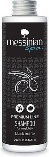 Messinian Spa Premium Line Schwarzer Trüffel Shampoos gegen Haarausfall für Zerbrechlich Haare 300ml