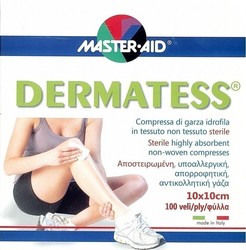 Master Aid Dermatess Gaza Medicală 10x10cm 4 Bucăți