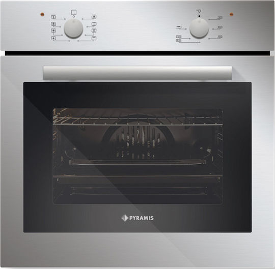 Pyramis 60ΑΠ 1045 Φούρνος άνω Πάγκου 66lt Π59.5εκ. Inox