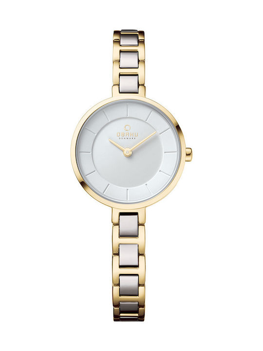 Obaku Uhr mit Gold Metallarmband V183LXGISG