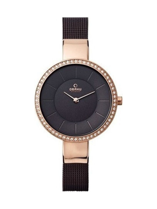 Obaku Ceas cu Negru Brățară Metalică V179LEVNMN