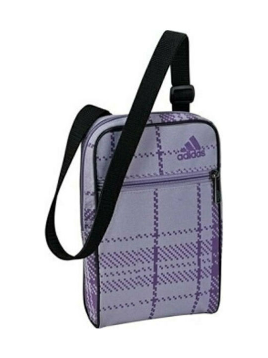 Cu City Check Men's Shoulder / Crossbody Bag Purple