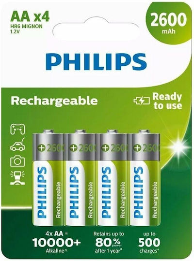 Philips Презареждащи батерии AA Ni-MH 2600mAh 1.2V 4бр