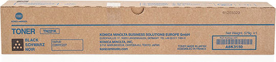Konica Minolta TN-221K Γνήσιο Toner Laser Εκτυπωτή Μαύρο 24000 Σελίδων (A8K3150)