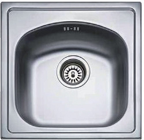 Donau Gefäß Spüle Inox Satiniert B44xT44cm Silber
