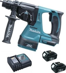 Makita Impact Demolition Hammer 18V with 2 Batteries 4Ah DHR242RME