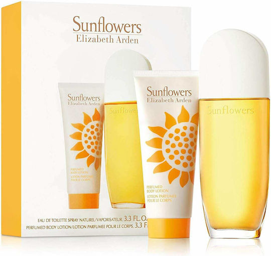 Elizabeth Arden Sunflowers Eau De Toilette 100ml & Body Lotion 100 Women's Fragrance Set With Body Lotion 2 Pieces