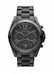 Michael Kors Herrenuhr 42mm Chronograph Batterie mit Schwarz Metallarmband