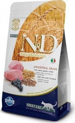 Farmina N&D Ancestral Grain Blueberry Adult Dry Food for Adult Cats with Lamb 1.5kg