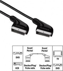 HAMA Καλώδιο Scart male - Scart male 4m Μαύρο 00043165
