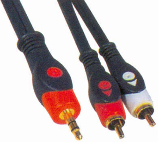 Bridge Cable Кабел За Звук 3,5 мм Мъжки - RCA Мъжки Черен 5м 30288B
