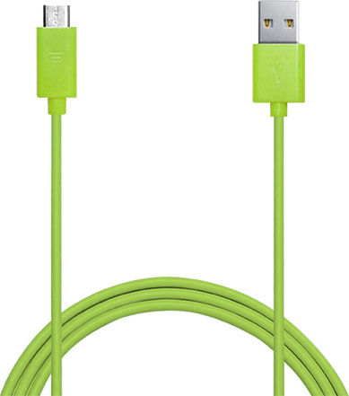 Puro Regulär USB 2.0 auf Micro-USB-Kabel Grün 1m (MICROUSBCABLEC4) 1Stück