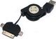 Minim Retractable USB to Apple 30-pin/micro/mini USB Cable Μαύρο 0.75m (Α3201)