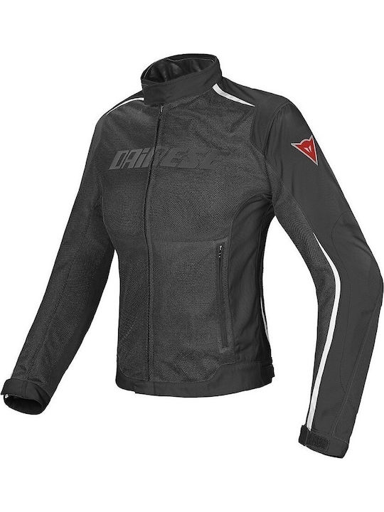 Dainese Hydra Flux D-Dry Lady Sommer Damen Motorradjacke Wasserdicht Black/Black/White 2654575-948