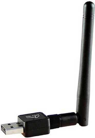 Media-Tech MT4208 USB Network Adapter with Wireless Wi-Fi Connection 150Mbps and Detachable Antenna