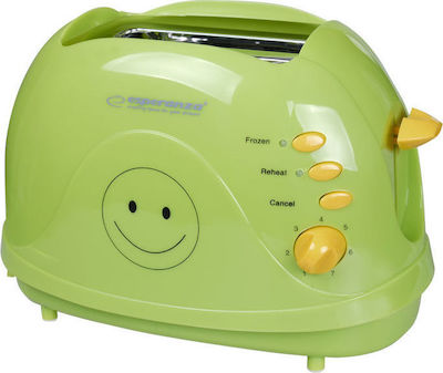 Esperanza Image Smiley Toaster 2 Slots 750W Green