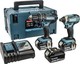 Makita Set Impact Drill Driver & Impact Screwdriver 18V with 3 3Ah Batteries and Case