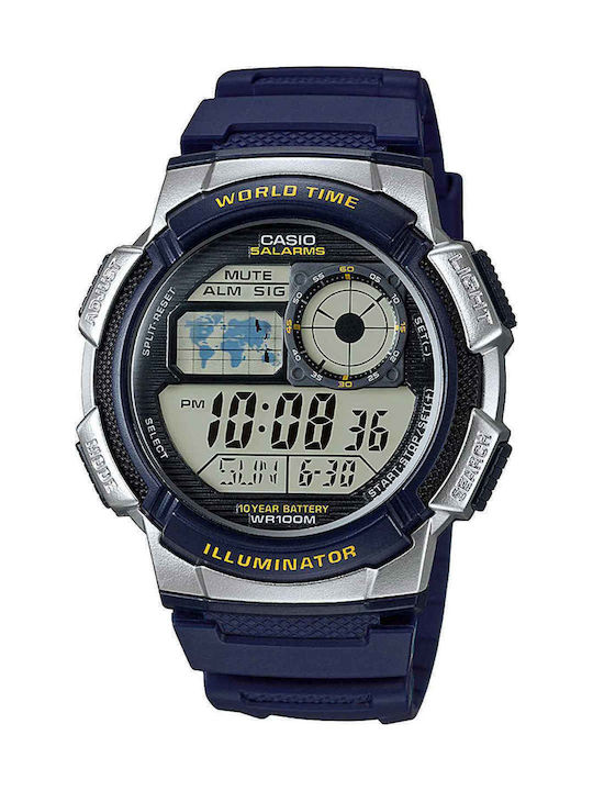 Casio World Time Illuminator Digital Ceas Bărba...