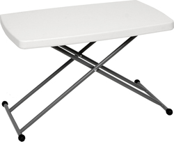 Campus Metallic Foldable Table for Camping in Case 77x50x73cm White