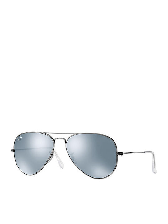 Ray Ban Aviator Unisex Γυαλιά Ηλίου με Ασημί Με...