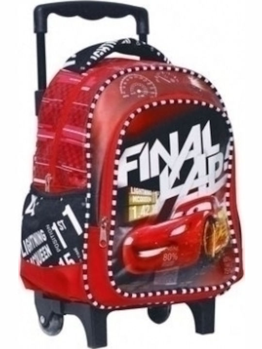Gim Cars Time School Bag Trolley Kindergarten Red