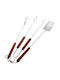 Landmann Set of 3 BBQ Tools with Carving Fork, Spatula, and Tongs 24841