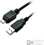 TrustWire Regulär USB 2.0 auf Micro-USB-Kabel Schwarz 2m (16260)