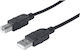 Manhattan USB 2.0 Cablu USB-A - USB-B Negru 5m 337779