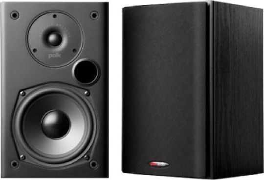 Polk Audio T15 T15bl Ζεύγος Ηχείων Hi-Fi Βιβλιοθήκης 100W 2 Δρόμων Π16.51xΒ18.42xΥ27εκ. Μαύρο