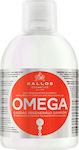 Kallos Omega Hair Shampoos Wiederaufbau/Ernährung für Zerbrechlich Haare 1x1000ml