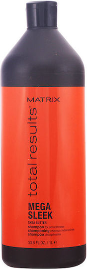 Total Results Mega Sleek Shea Butter Smooth Шампоан за Обем и Изглаждане 1000 мл