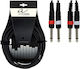 Alpha Audio Cable 2 x 6.3mm male - 2x 6.3mm male 3m (190.175)