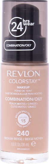 Revlon Colorstay Make-up Combination Oily Skin Лилаво/бяло SPF15 30мл