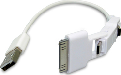 Sandberg USB zu Apple 30-Pin / Micro-USB / Mini-USB Kabel 0,1m 440-55