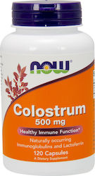 Now Foods Colostrum Συμπλήρωμα για την Ενίσχυση του Ανοσοποιητικού 500mg 120 φυτικές κάψουλες