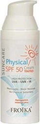 Froika Physical Tinted Cream Слънцезащитна Крем За лице SPF50 с цвят 50мл